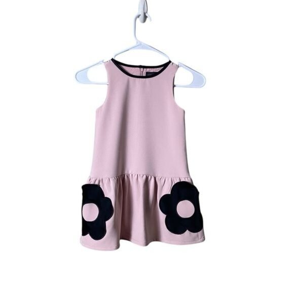 Victoria Beckham Girl Blush Flower Pocket Drop Waist Dress Size XS Pink … - Picture 4 of 10